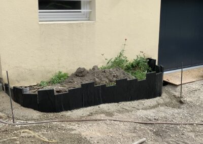 aménagement extérieur jardiniere en bois